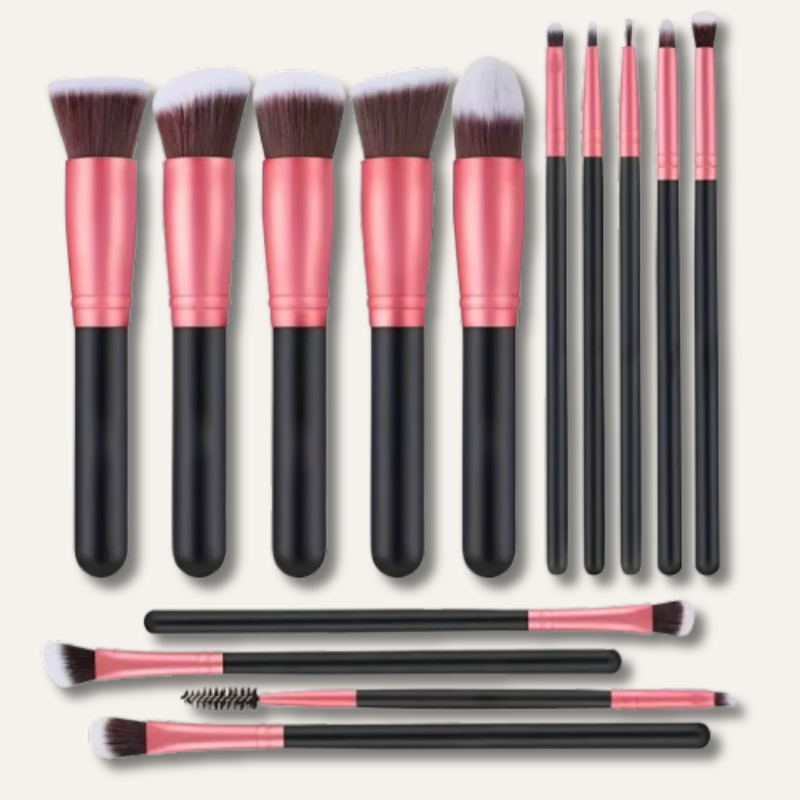 Glam Pro 14 – Kit de 14 Pinceaux de Maquillage