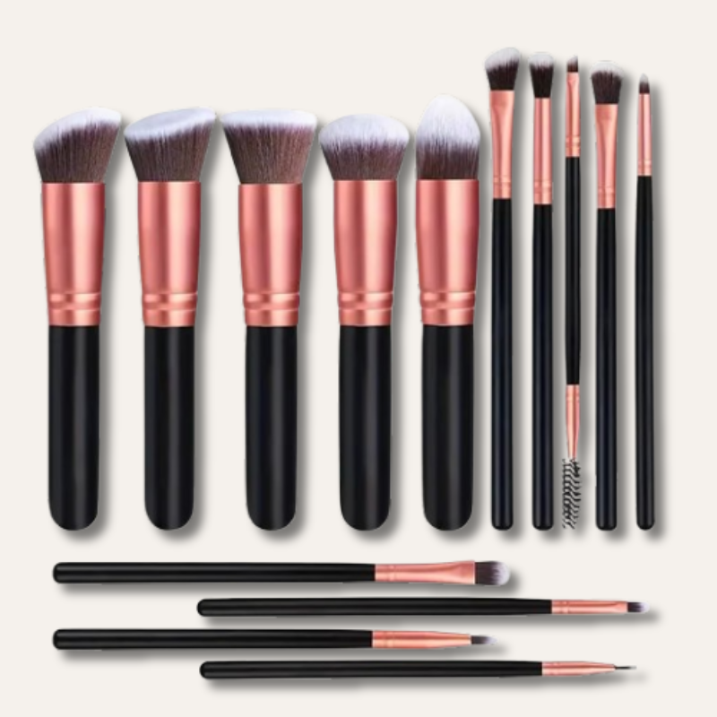 Glam Pro 14 – Kit de 14 Pinceaux de Maquillage